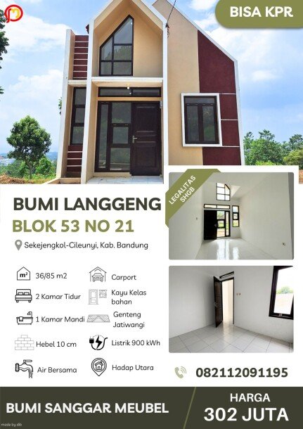 Rumah second Cileunyi harga terjangkau-1